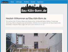 Tablet Screenshot of bau-koeln-bonn.de